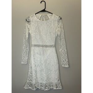 Chic White Lace Mini Dress